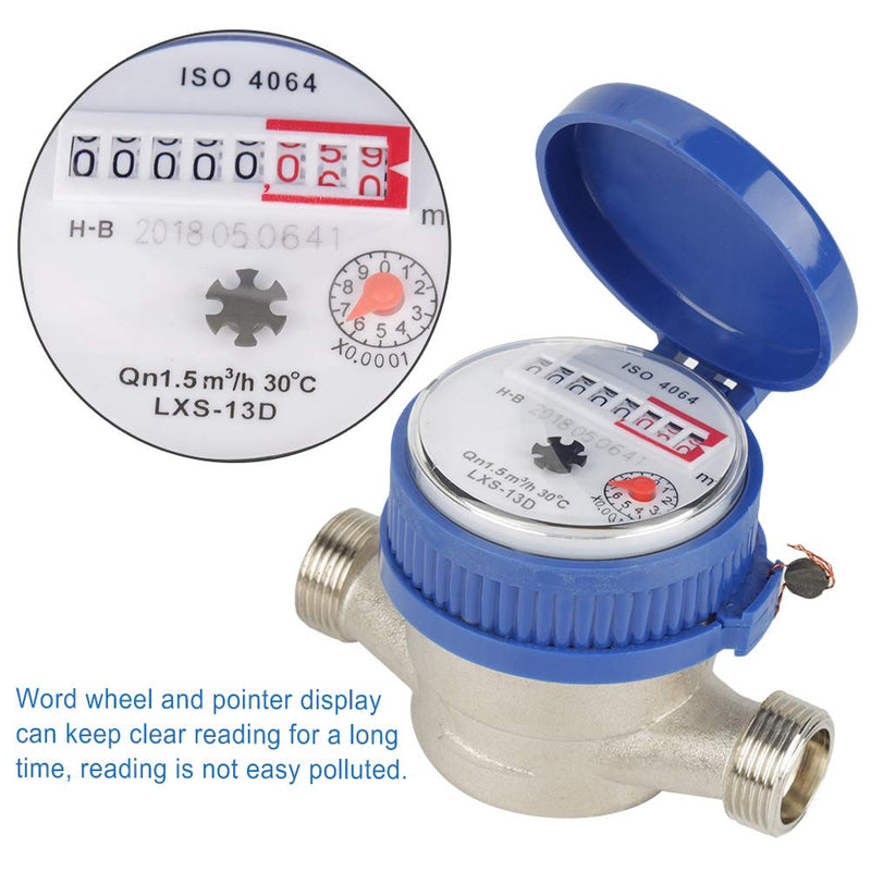15mm 0.5 inch Cold Water Meter with Fittings for Garden and Home Usage - NewNest Australia