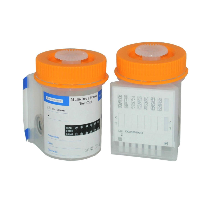 One Step: 1 x Drug Testing Kit Screen for 8 Drugs Using an Integrated Multi Panel Urine Cup, with Adulteration Strip, Cannabis, Cocaine, Opiates and More 1 Count (Pack of 1) - NewNest Australia