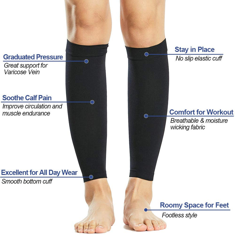 Beister Waden Medical Compression Stockings For Men And Women Varicose Veins Medical Thrombosis Stockings Protection With 20-30 Mmhg Class 2 Gradient Compression, Black - NewNest Australia