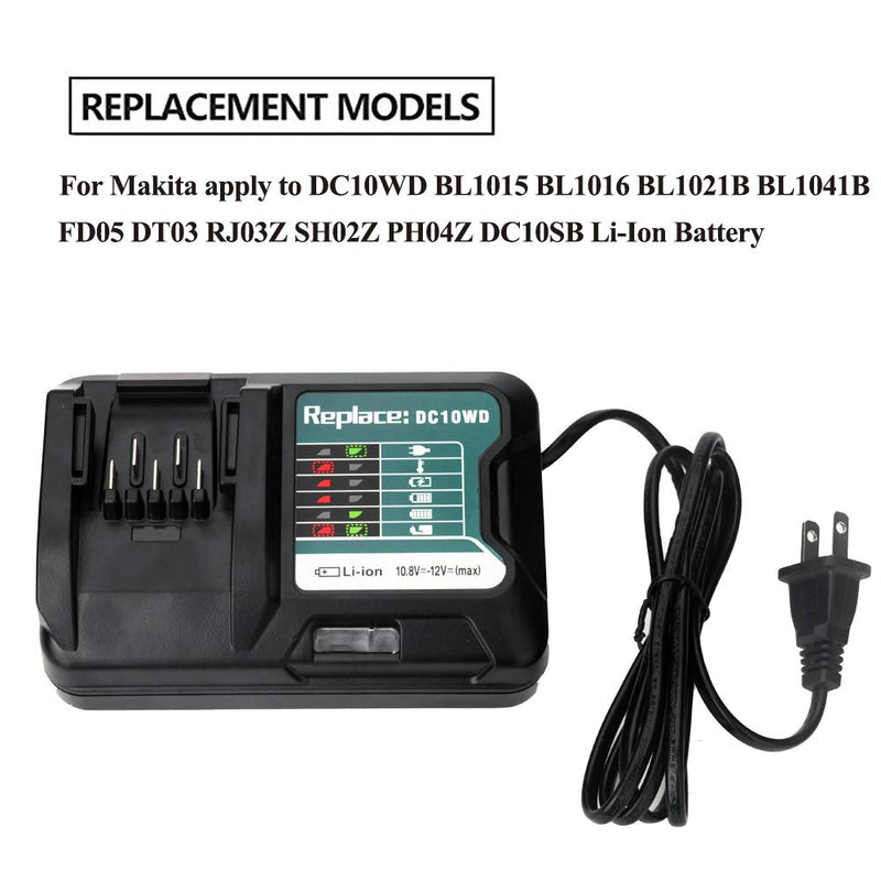 DC10WD BL1015 Battery Charger Replace for MAKITA 10.8V 12V BL1016 BL1021B BL1041B FD05 DT03 RJ03Z SH02Z PH04Z DC10SB Charger - NewNest Australia