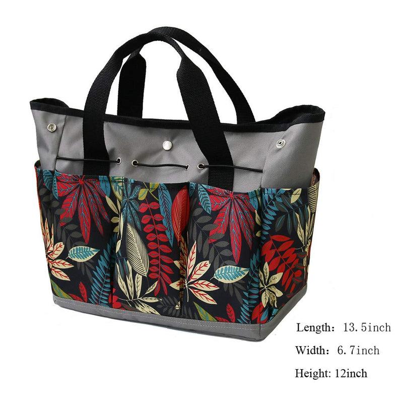 Garden Tool Bag, Heavy Duty Canvas Tool Storage Home Organizer Gardening Tool Kit Holder (Flower) Flower - NewNest Australia