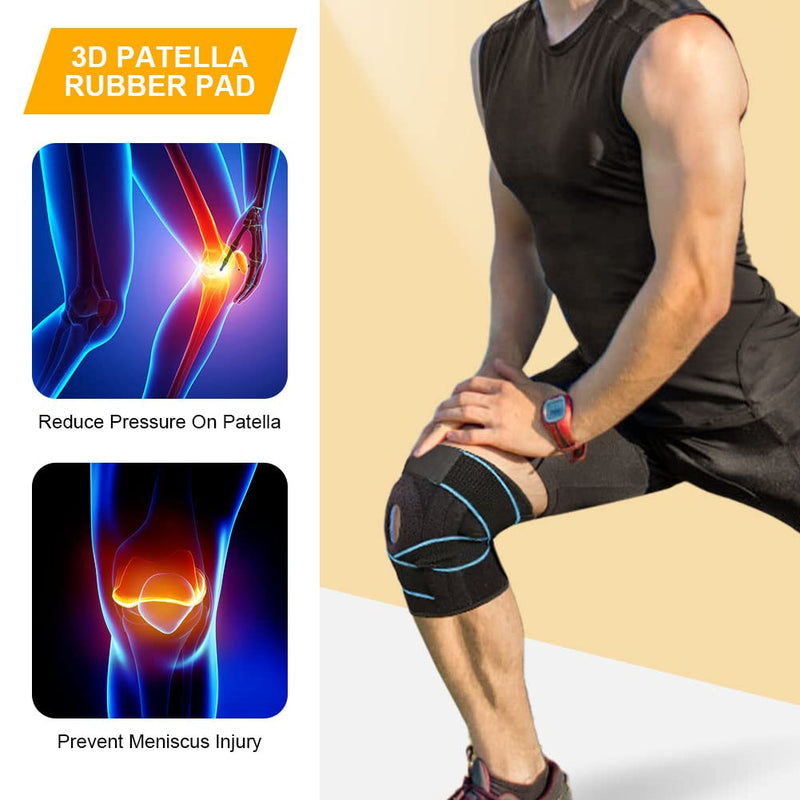 ACWOO Knee Brace for Men Women, Adjustable Patella, Orthopedic Knee Support, Sports Bandage Knee for Meniscus Tear, Relieve Knee Pain, Arthritis (Blue) Blue - NewNest Australia
