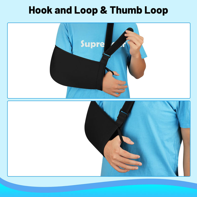 Supregear Arm Sling Shoulder Immobiliser, Adjustable Lightweight Rotator Cuff Support For Shoulder Injuries, Broken Bone Shoulder Elbow Support For Left/Right Arm, Women Men - NewNest Australia