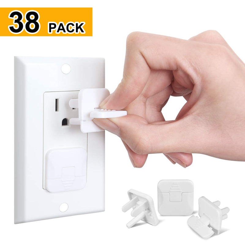 38 Pack Baby proofing Outlet Plugs, PRObebi No Easy to Remove by Children Keep Prevent Baby from Accidental Shock Hazard A-White - NewNest Australia