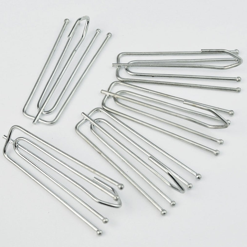 baotongle 50 pcs Stainless Steel Curtain Pleater Tape Hooks Stainless Curtain Pleat Hook, 4 Prongs Pinch Pleat Hook ClipTraverse Pleater 4 End Hooks - NewNest Australia