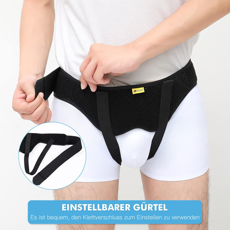 Tenbon Hernia Belt For Men And Women, Flexible, Adjustable Hernia Belt, Inguinal Hernia Support, Pain Relief With 2 Removable Compression Pads, Inguinal Hernia Left (L) - NewNest Australia