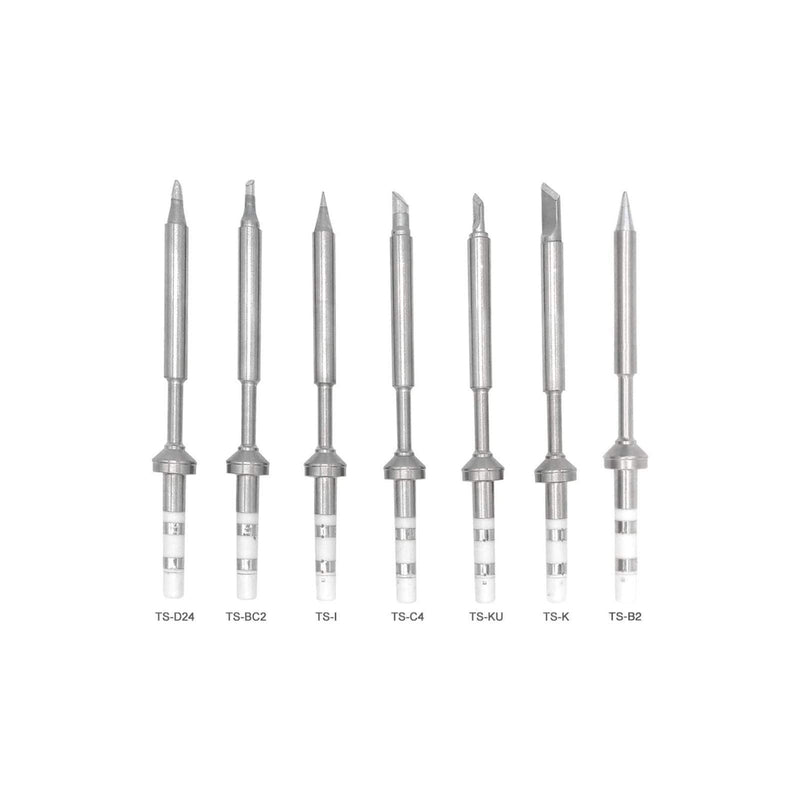 7Pcs/set Original Soldering Iron Tip Replacement for TS100, Portable Outdoor Soldering Iron Kit Mini Digital Soldering Iron Replacement silver - NewNest Australia