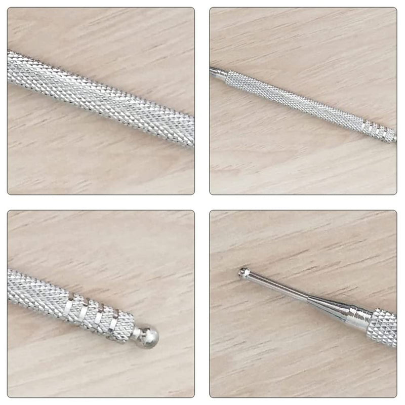 Tuknn Acupuncture Pen, Meridian Pen, Acupressure Rod, Acupressure Pen, Massage Pen, Acupuncture Sticks, Scar Care, Stainless Steel, Length 10 Cm, Ball Diameter 2/5 Mm - NewNest Australia