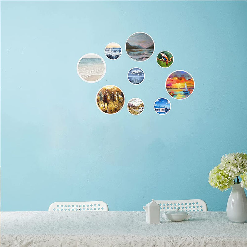 10 Pieces Clear Circle Acrylic Sheet, 1/8" Thickness, 4 Inch Plexiglass Circle Acrylic Disc Transparent Round Acrylic Blank Sign for Name Cards, Cricut Cutting, Painting and DIY Projects - NewNest Australia