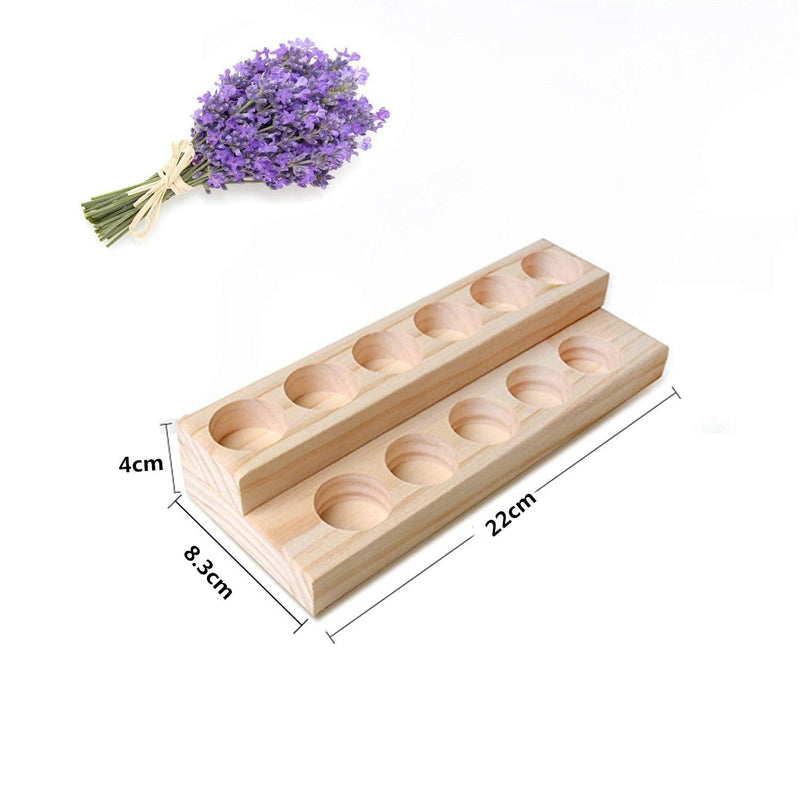 Songlela Essential Oil Display Stand, 11 Holes Aromatherapy Oils Wooden Carry Rack Holder Organizer Multifunctional Gift For Nail Polish, Fragrance Oils, Essential Oils, Stain And Lipstick #2 - NewNest Australia