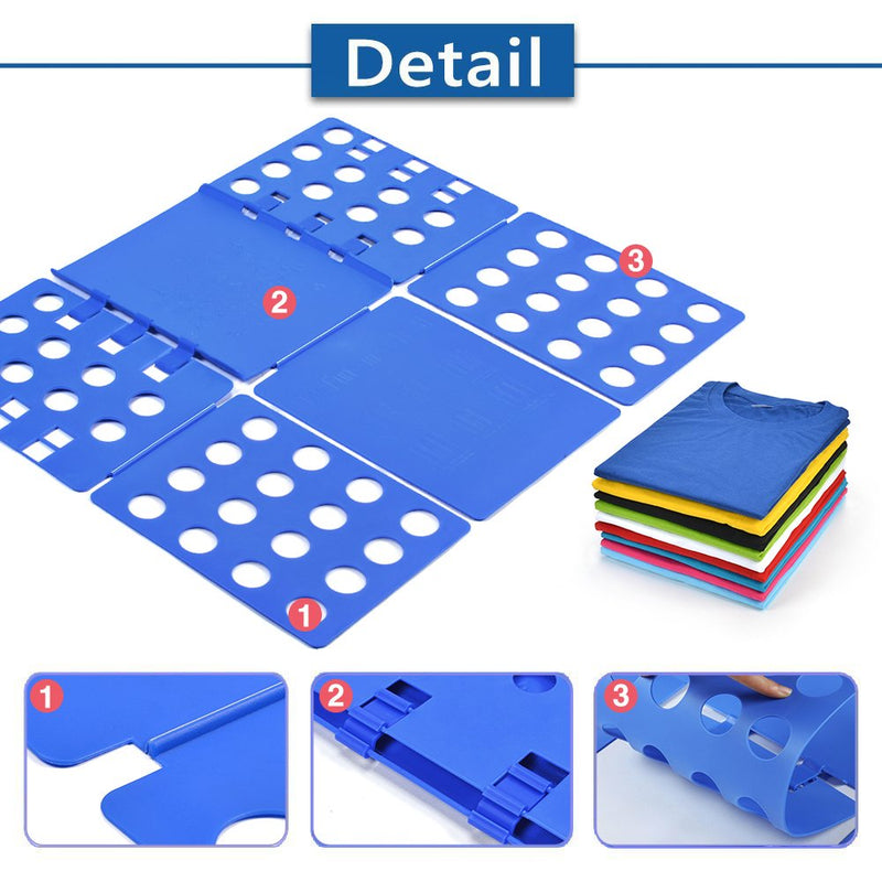 NewNest Australia - Geniusidea V1 Shirt Folding Board t Shirts Clothes Folder Durable Plastic Laundry folders Folding Boards flipfold 