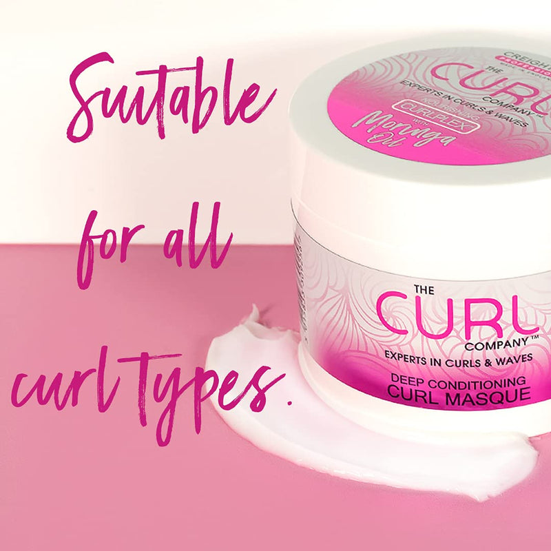 The Curl Company Deep Conditioning Curl Masque (300 ml) - Deeply Nourishes Dry damaged Curls, Ideal for Waves, Curls and Coils, Professionally Formulated with Curplex and Nourishing Moringa Oil - NewNest Australia