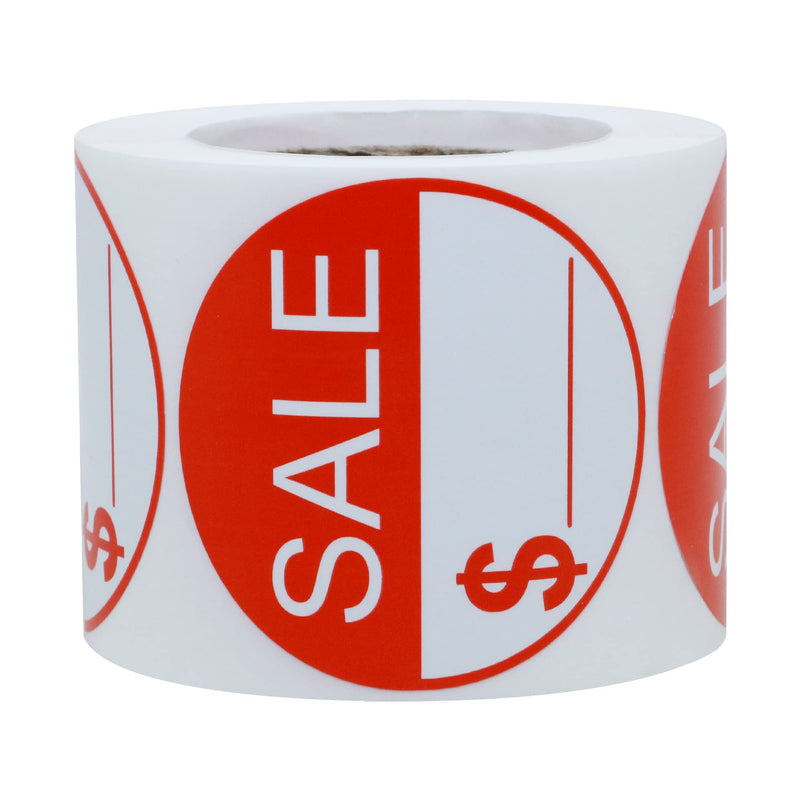 Hycodest Sale Stickers Round Labels Promotion Label Circle Label Sale Price, 300 Stickers, 2 inch, Circle with $ - NewNest Australia