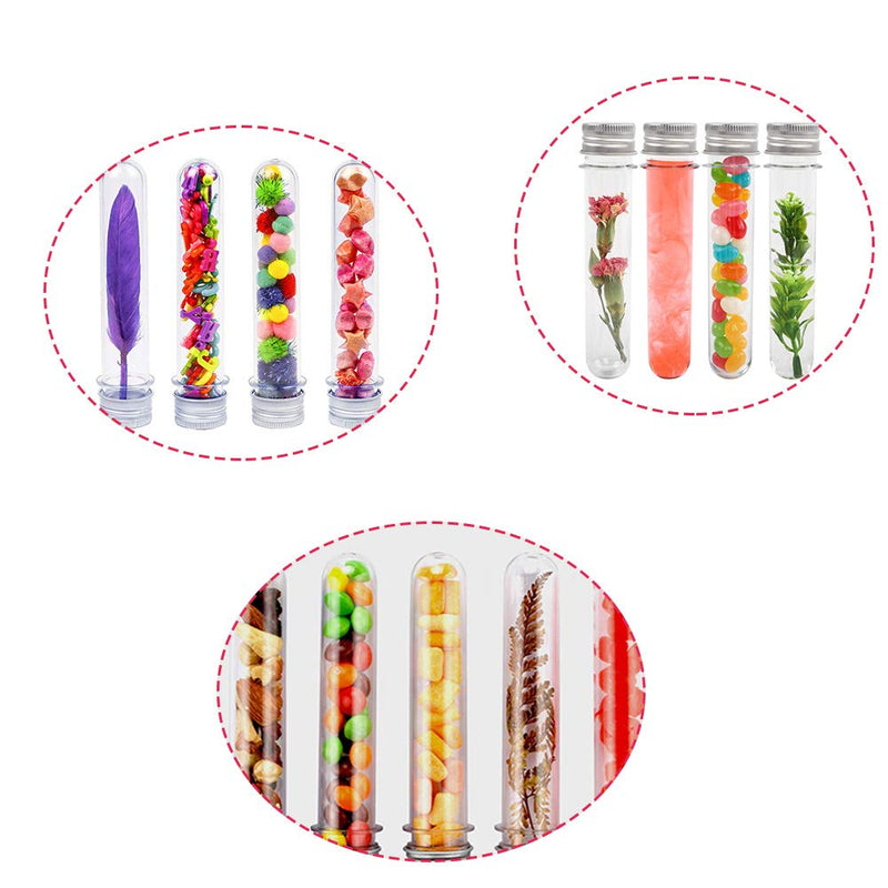 24 PCS Plastic Test Tubes,45ml Clear Test Tube with Caps,140x25mm Test Tube for Candy Storage,Party,Decoration,Beads Display,Lab - NewNest Australia