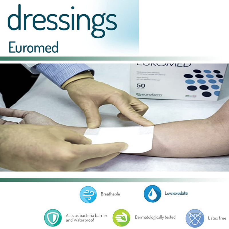 EUROMED - Post-Operative Adhesive Island Wound Dressing 6 x 3 1/8 in (6 Pieces per Box) 6 x 3 1/8 - 6PCS - NewNest Australia