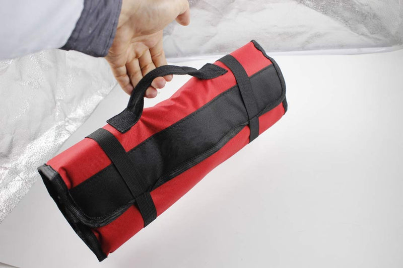 32 Pocket Tool Roll Organizer - Wrench Organizer & Tool Pouch - Wrench Roll Includes Pouches for 10 Sockets Pouch Kit for for electricians, mechanics, handyman or any other professional (Black) - NewNest Australia