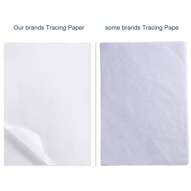 200 Sheets White Translucent Tracing Paper Drafting Vellum Paper Sketching Art Tracing Paper for Sketching Printing Tracing Comic Drawing Animation - NewNest Australia