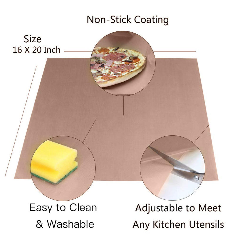 3 Pack PTFE Teflon Sheet for Heat Press Transfer Sheet Non Stick 16 x 20" Heat Transfer Paper Reusable Heat Resistant Craft Mat 16" x 20" 3Pack - NewNest Australia