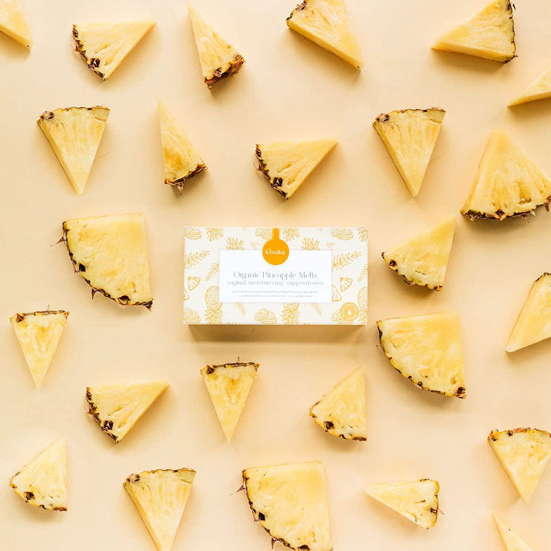 Femallay® Organic Pineapple Vaginal Moisturizing Suppository Melts – 14 individually sealed suppositories + 1 applicator - NewNest Australia