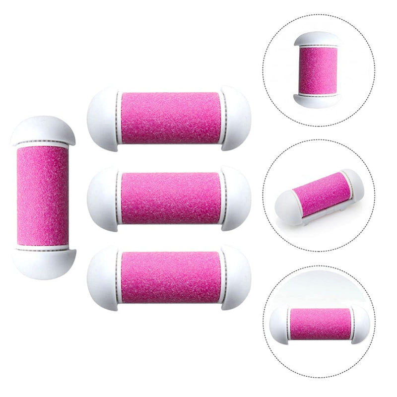 EXCEART 4Pcs Electric Feet Dead Skin Removal Replacement Rollers Refill Heads Coarse Replacement Roller Refill Heads for Electronic Foot File Refills Pedicure File Tool Feet Care Tool (Pink) - NewNest Australia