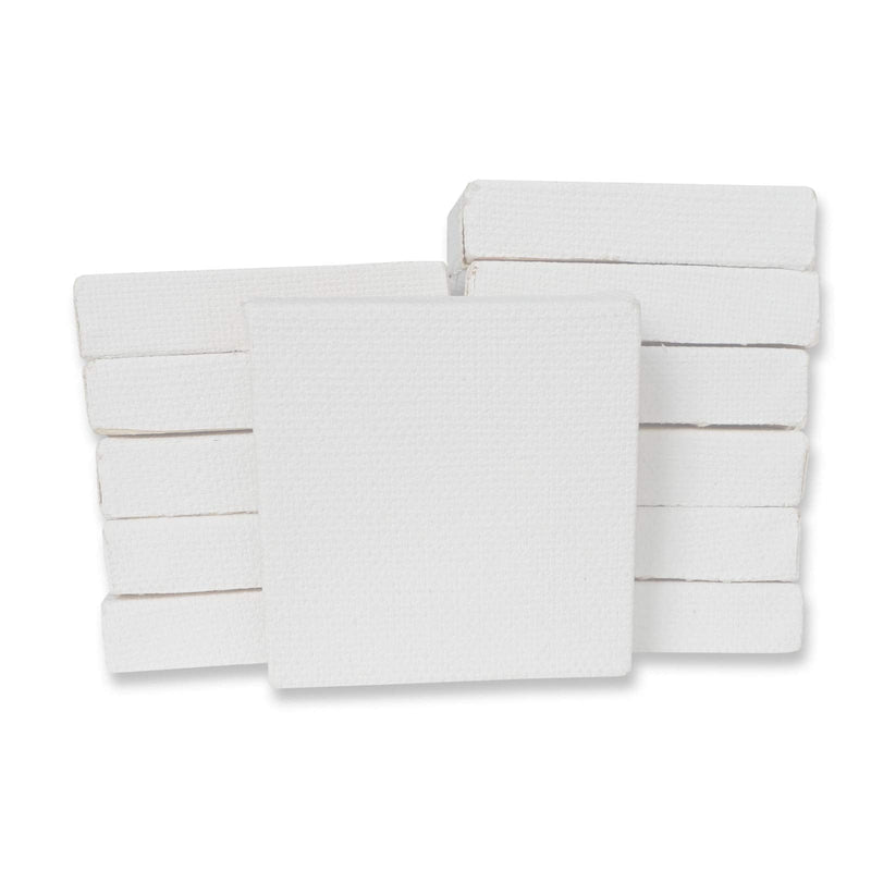 LWR CRAFTS Mini Stretched Canvas 2" X 2" Pack of 12 2"x2"x12 - NewNest Australia