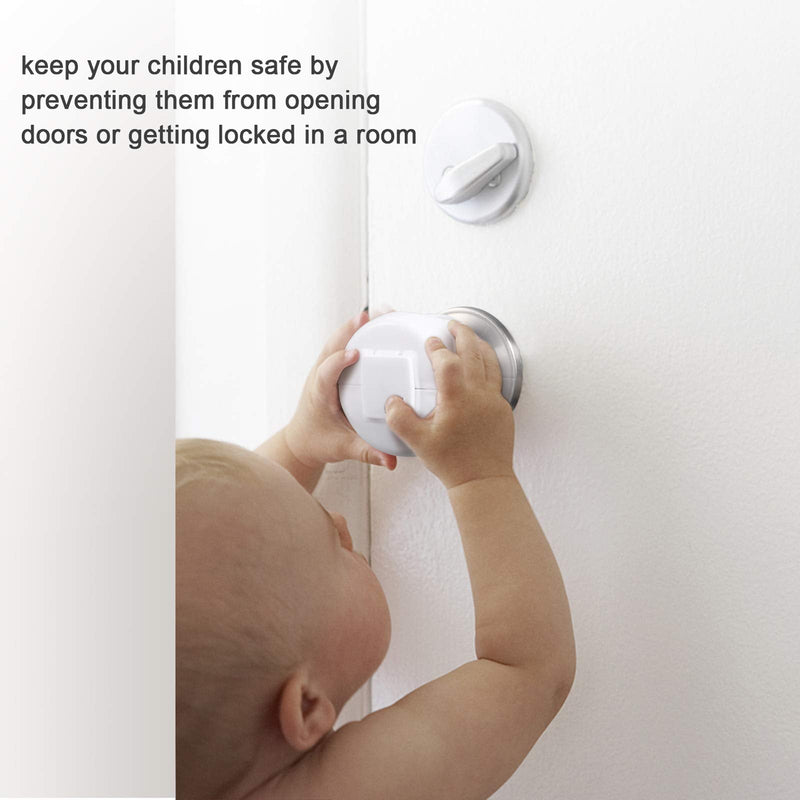 Door Knob Safety Cover for Kids, Child Proof Door Knob Covers, Baby Safety Door knob Handle Cover Lockable Design (4 Pack). - NewNest Australia