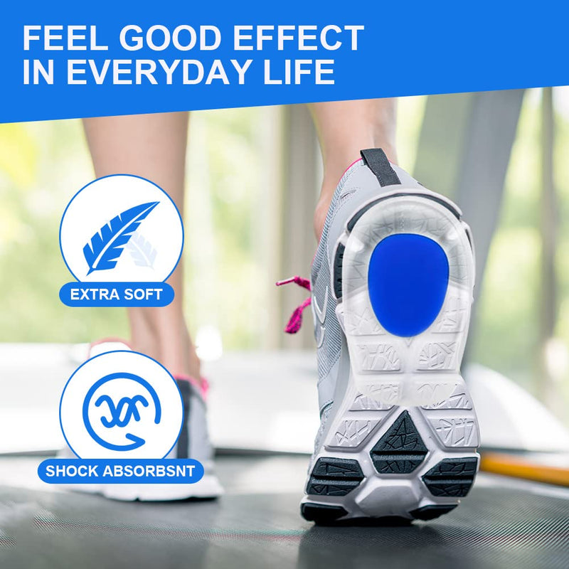 ACWOO heel spur insoles, 2 pairs of heel pads, heel protection for shoes, soft gel insoles for women and men, heel cushion orthopedic for the heel and Achilles tendon (L) 40-45 - NewNest Australia