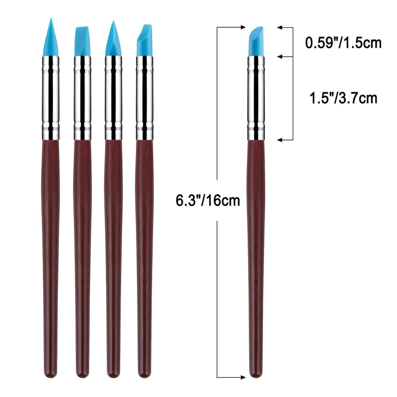 10Pcs Silicone Clay Sculpting Tool, Modeling Dotting Tool& Pottery Craft use for DIY Handicraft - NewNest Australia