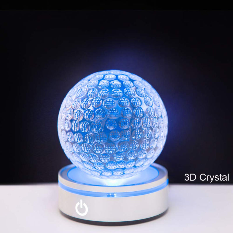 NewNest Australia - IFOLAINA LED Light Base Multicolor Round Show Stand Display Plate for 3D Crystal Glass Ball Art with Sensitive Touch Switch Concave 