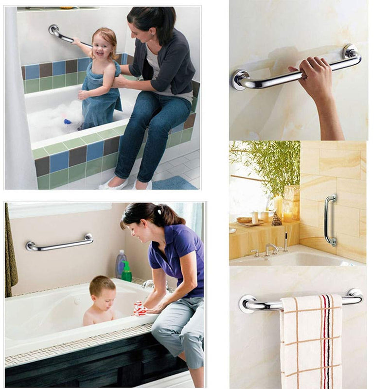 Shackcom Safety Support Grab Rails for Showers and Walls, 2 Pack, 12 Inch/300 mm Stainless Steel Grab Bars for Bathroom, Hand Rails for Handicap, Elderly, Disabled, Senior 300mm/12inch - NewNest Australia