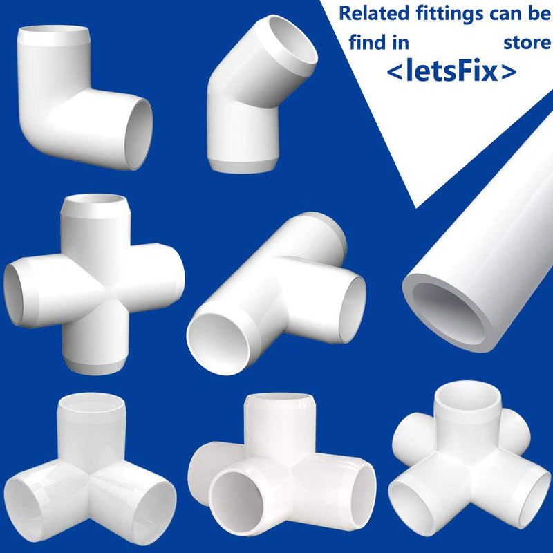letsFix 5-Way 1/2 inch PVC Fitting, PVC Elbow Fittings PVC Pipe Connectors - Build Heavy Duty Furniture Grade for 1/2 inch PVC Pipe, White [Pack of 10] - NewNest Australia