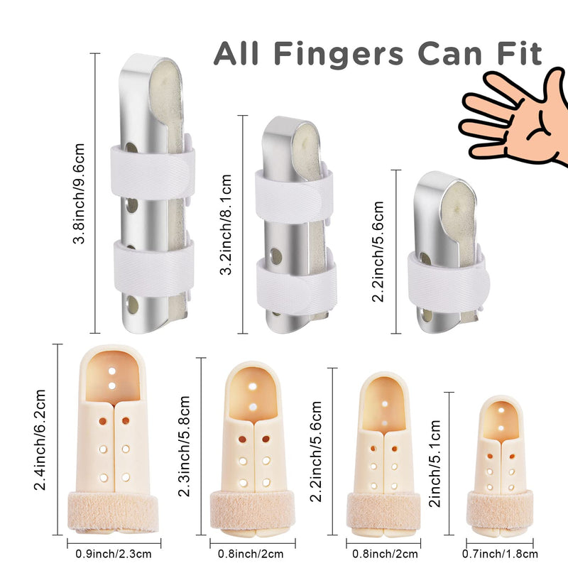 Sopito Finger Splints, 7pcs Finger Support Brace Finger Stabilizer for Broken Fingers Straightening Arthritis Knuckle Immobilization for Adults and Children (3 Different Sizes) - NewNest Australia