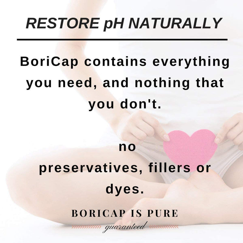 BoriCap Boric Acid Vaginal Suppositories - 30 Count, 600mg - Restores pH and Normal Vaginal Health - for Vaginal Odor, Discomfort, and Loss of Intimacy - Made Without Dyes or Irritating Fillers 30 Count (Pack of 1) - NewNest Australia