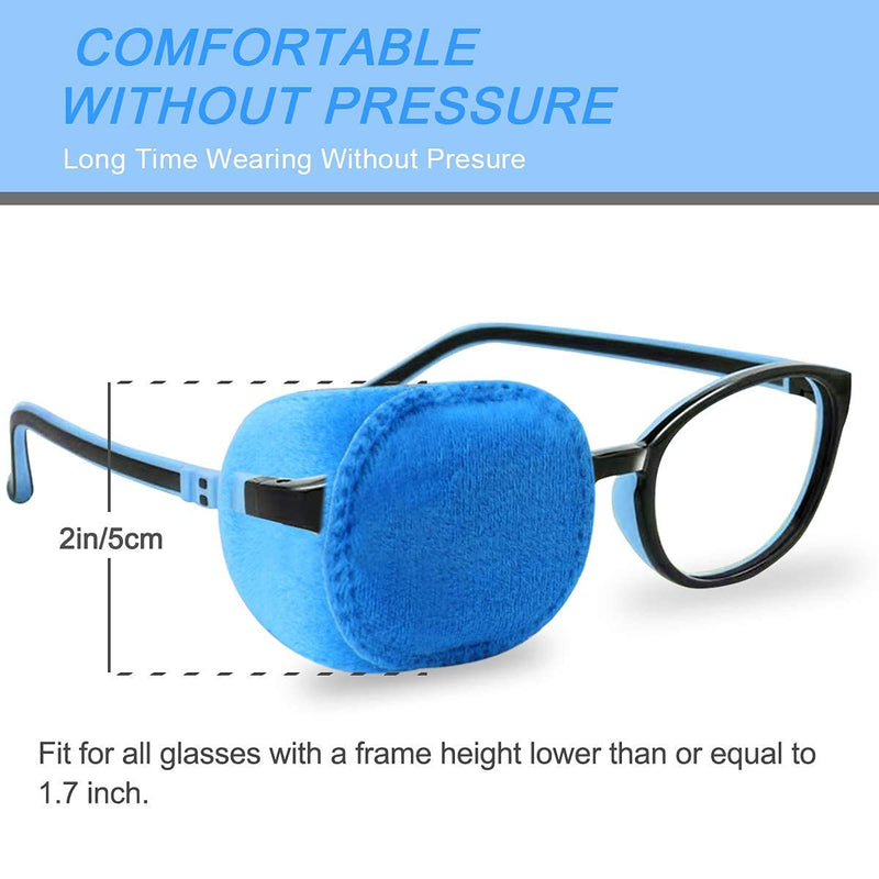 4 Pack Eye Patches for Kids Girls Boys, Right & Left Eye Patch for Glasses, Lazy Eye Patch for Children Treating Lazy Eye Amblyopia Strabismus and After Surgery… (Blue) (Blue) Blue - NewNest Australia