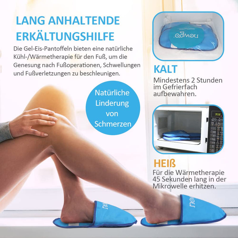 Newgo Gel Cooling Socks, 1 Pair, Chemotherapy Cooling Shoes, Hot And Cold Therapy, Cooling Pad, Ice Socks For Chemotherapy, Rheumatism, Gout, Foot Pain And Sprains, One Size Unisex (Blue) - NewNest Australia