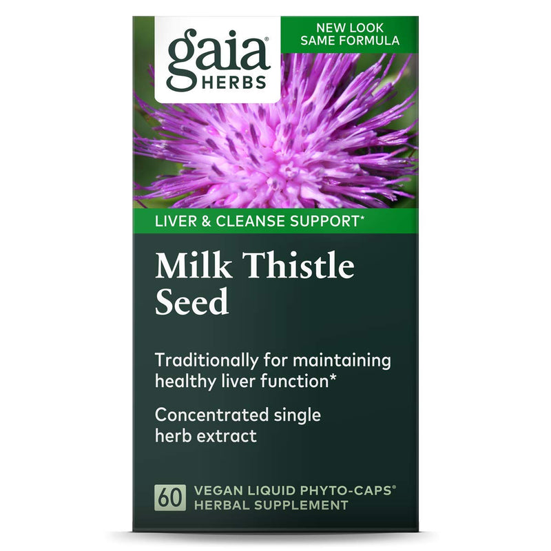 Gaia Herbs Milk Thistle Seed Liquid Phyto-Capsules, 60 Count 60 Count (Pack of 1) Standard Packaging - NewNest Australia