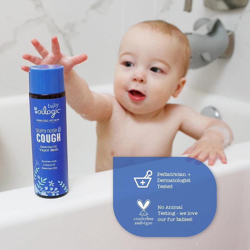 Stuffy Nose and Cough Essential Oil Vapor Bath Relief for Baby Or Toddler 9Oz - NewNest Australia