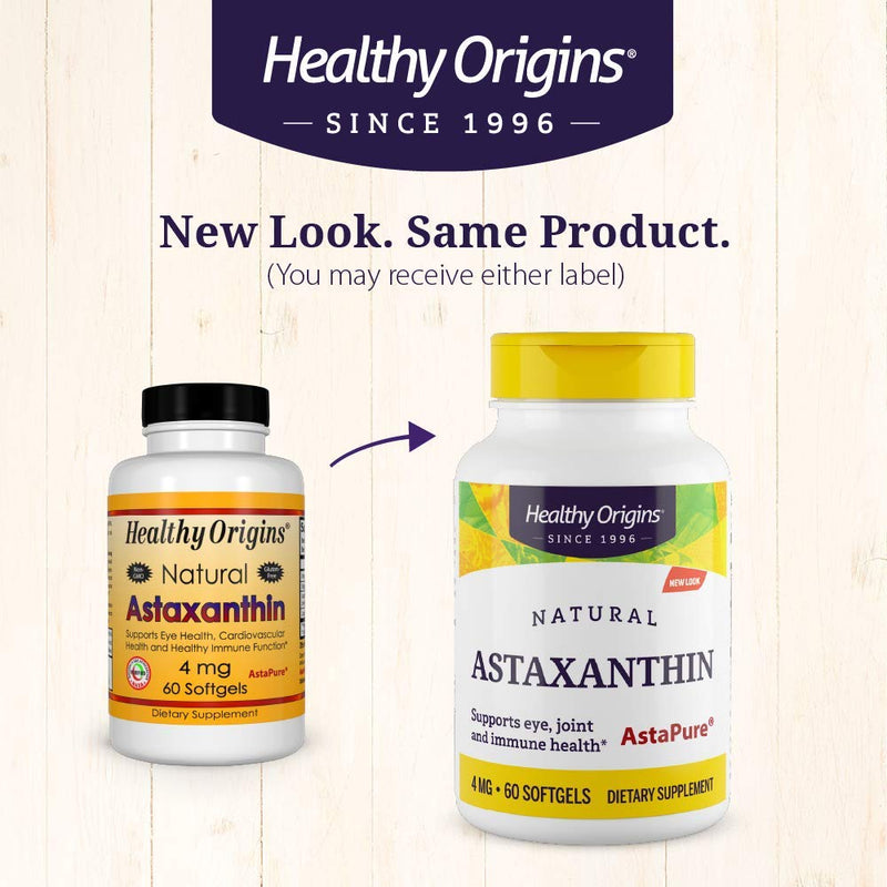 Healthy Origins Astaxanthin (AstaPure) 4 mg, 60 Softgels - NewNest Australia