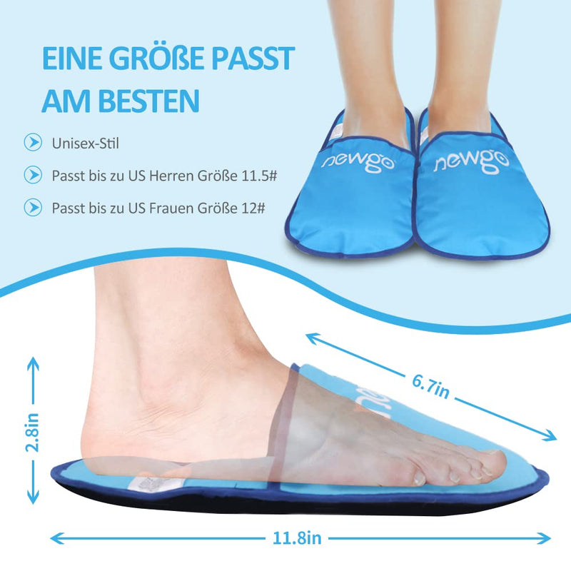Newgo Gel Cooling Socks, 1 Pair, Chemotherapy Cooling Shoes, Hot And Cold Therapy, Cooling Pad, Ice Socks For Chemotherapy, Rheumatism, Gout, Foot Pain And Sprains, One Size Unisex (Blue) - NewNest Australia