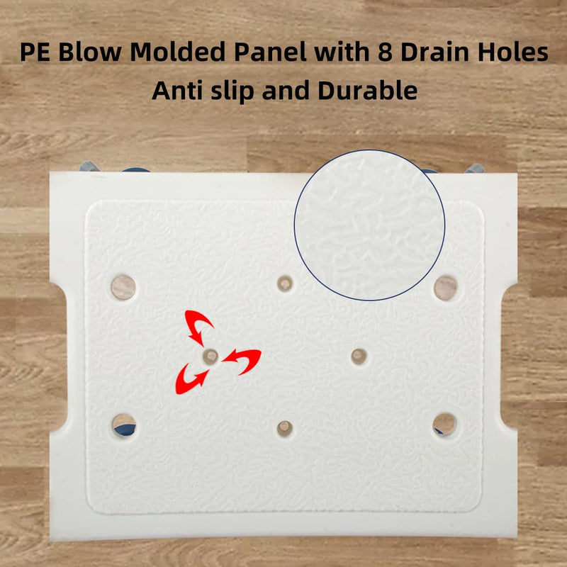 Kcareu Shower Stool Height-Adjustable Non-Slip Shower Chair For Bathtub, Tool-Free Mounting, Lightweight Shower Seat For Elderly Disabled And Pregnant Adults - NewNest Australia