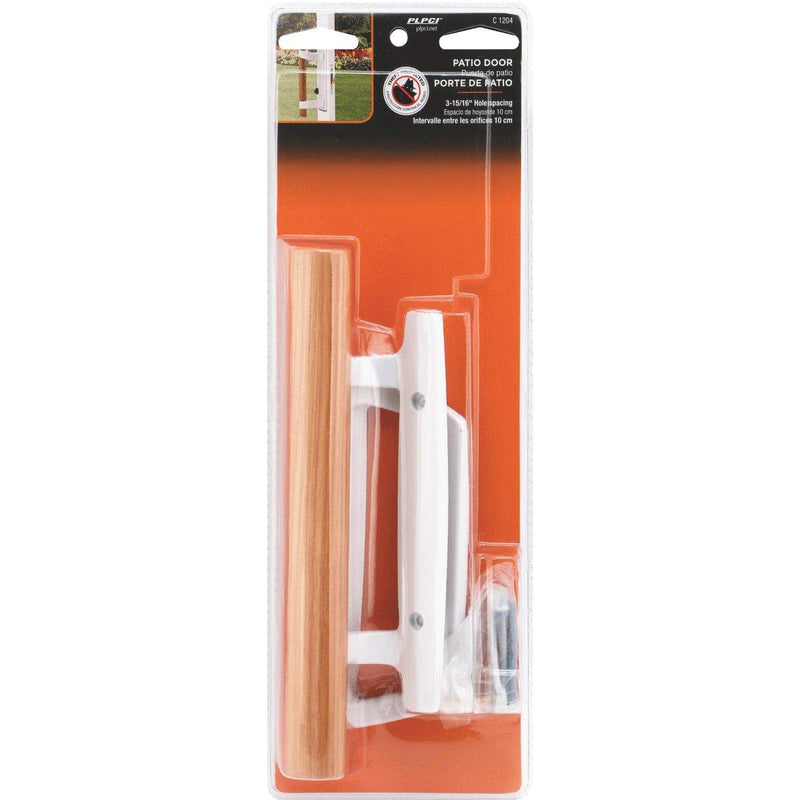 PRIME-LINE C 1204 Sliding Glass Door Handle Set – Replace Old or Damaged Door Handles Quickly and Easily – White Diecast, Mortise/Hook Style (Fits 3-15/16” Hole Spacing) - NewNest Australia