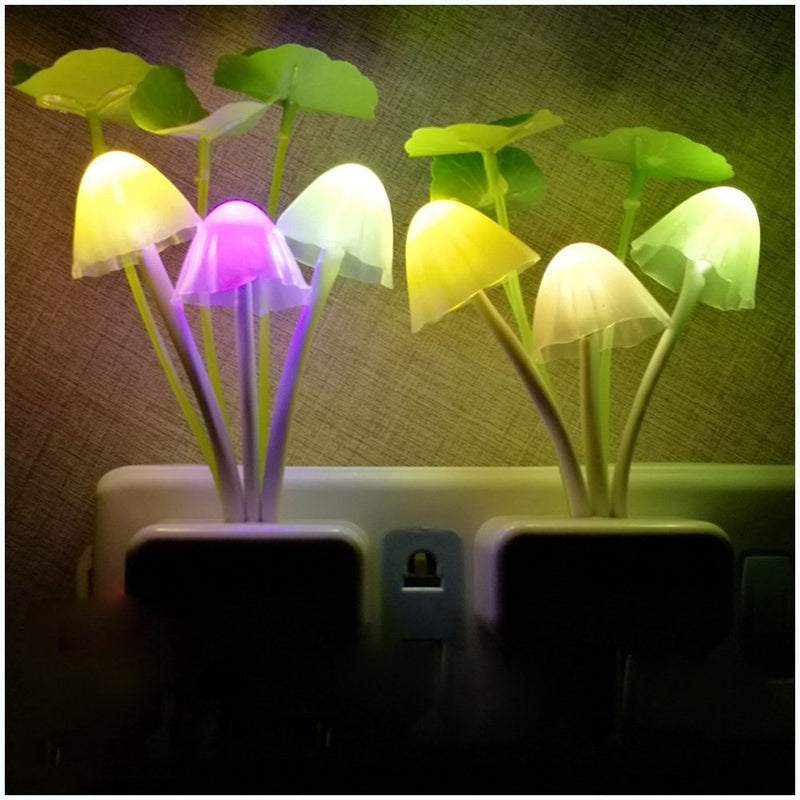 Led Night Light w/Smart Sensor,AUSAYE 0.6W Plug-in Night Lights for Kids Adults Cute Mushroom Night Light Bedroom Home Decor Light Wall Lamps NightLight 1 Pack - NewNest Australia