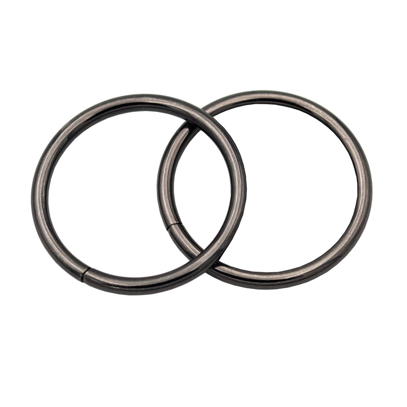 JWBIZ 30 Pcs Metal O Rings Heavy-Duty Extra Thick 3.8mm Thickness for Sewing Keychains Belts and Dog Leash (1 inch, Gun Black) 1 inch - NewNest Australia
