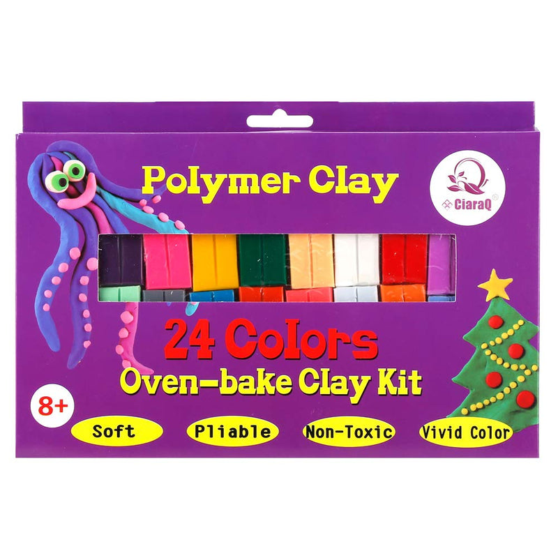 CiaraQ 24 Colors Small Block Polymer Clay Starter kit, Oven Bake Clay, CPSC Conformed Non-Toxic Molding DIY Clay, Great for Kids, Beginners. A -24 Colors - NewNest Australia