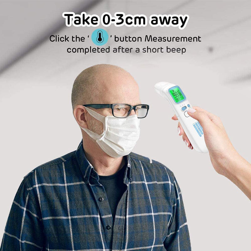 Touchless Thermometer – Forehead Thermometer for Adults,No Touch for Fever, Baby Kids Child with Batteries, Fever Alarm, 35 Groups Data Storage - NewNest Australia