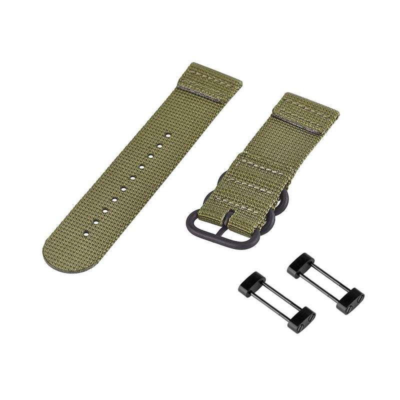 Hanyton Watch Wrist Band Compatible with Suunto Core, Premium Woven Nylon Canvas Strap Replacement Kit, 24mm Sport Strap, Lugs Adapter, Threadlocker, Screw Tools (B-Army Green) B-Army Green - NewNest Australia