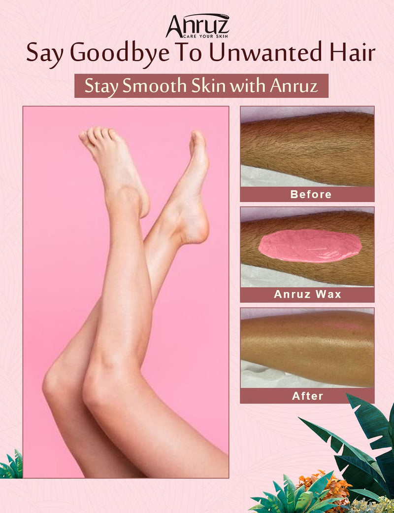 Anruz Waxing Beads For Sensitive Skin 453 G Wax Beads Hair Removal With 20 Applicators Rose Wax Beads For Armpit, Brazilian, Bikini, Leg And Coarse Hair At Home Waxing For Wax Warmers - NewNest Australia
