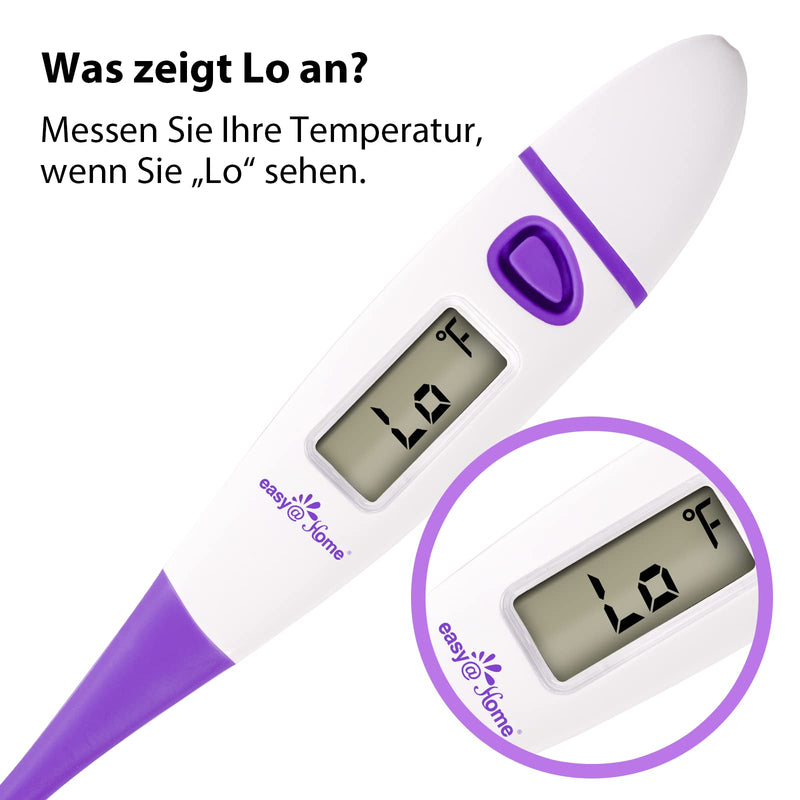 Easy@Home Basal Thermometer For Cycle Control: Basal Temperature Thermometer Desire To Have Children Fertility Thermometer For Fertility And Ovulation Tracking With Intelligent Premom App (Purple) Purple - NewNest Australia