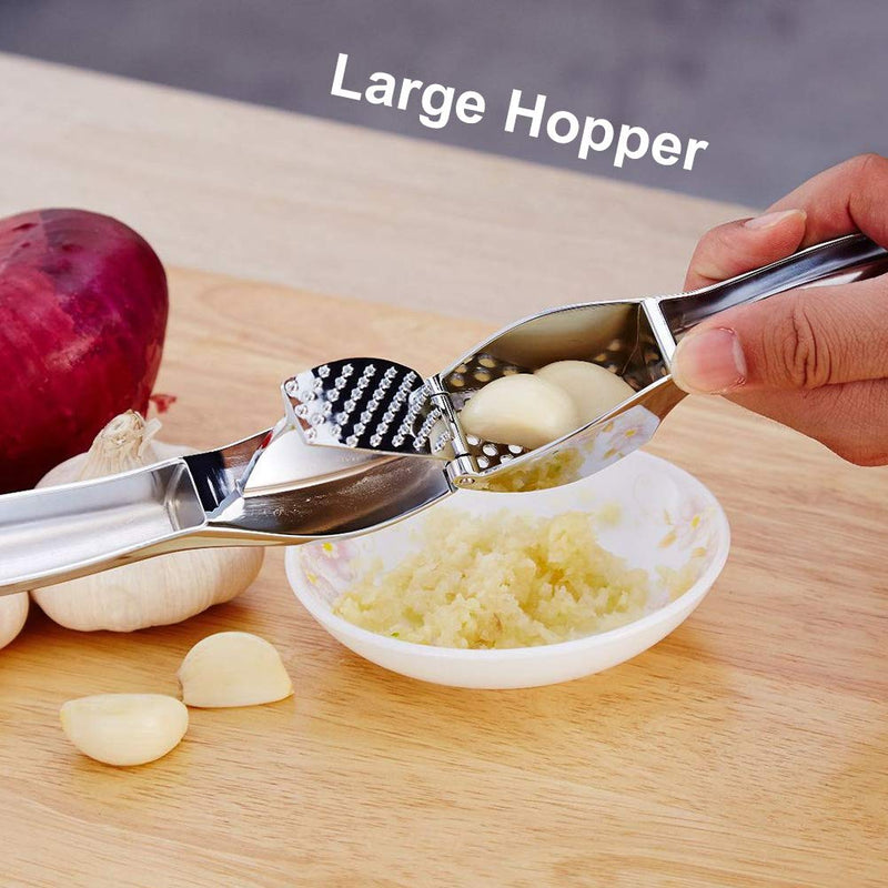 NewNest Australia - Garlic Press Crusher and Mincer with Sturdy Construction - Professional Food Grade, Rust proof, Easy Squeeze and Clean, Dishwasher Safe, By Venoya 