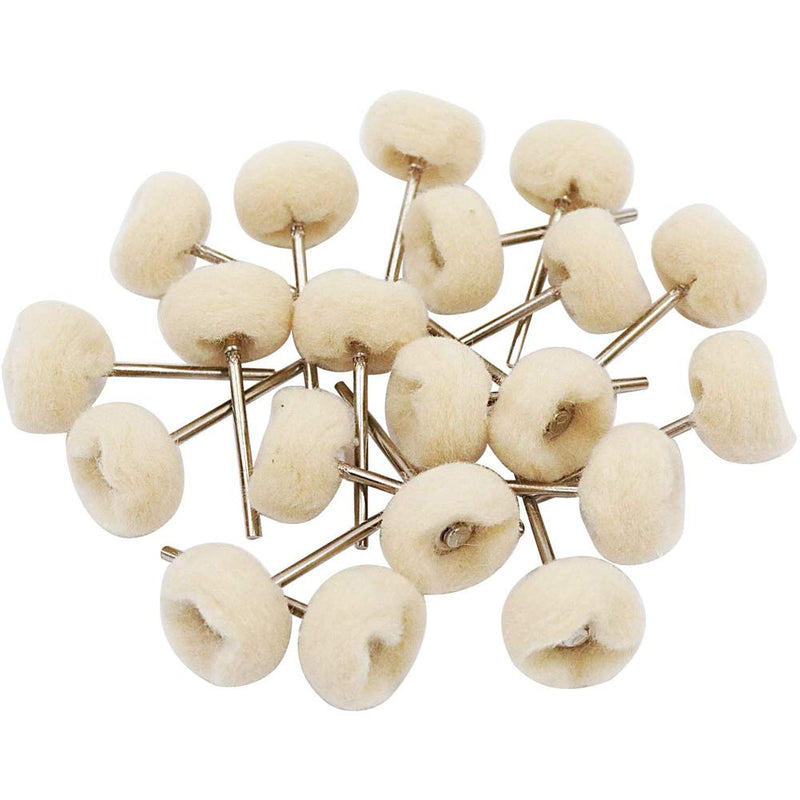 HIPOGT 100 Pcs Polishing Buffing Wheel Set Wool Felt Cotton Mounted 3/32 Shank Buff Wheels Shank Rotary Buffing Tools Accessories - NewNest Australia